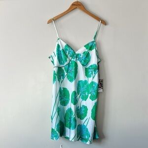 Women's Geranium Leaf Short Satin Slip Dress - DVF for Target L